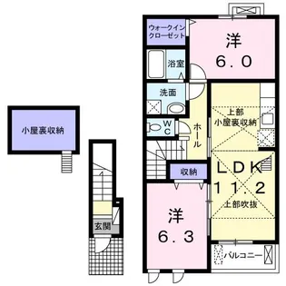 ル・シャトーI【2階】の間取り