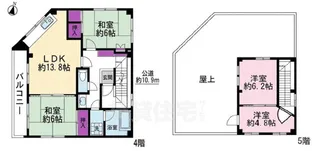 K-1ビル【4階】の間取り