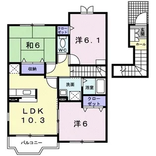 アルドーレ 五番館【2階】の間取り
