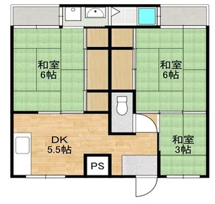 サンライズ高砂 3号棟【2階】の間取り