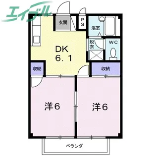 シティハイツイシダ【2階】の間取り