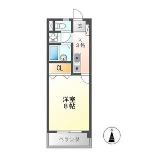 LE DIAMANT BLEU K【1階】の間取り