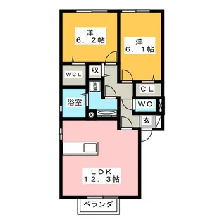 プリメーラII【1階】の間取り
