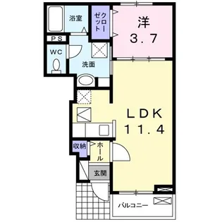 アミュールコート【1階】の間取り