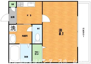 アムールローラス【1階】の間取り