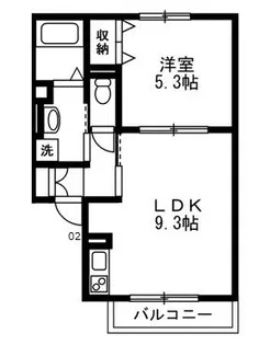 ヴィレッジハルミI【2階】の間取り
