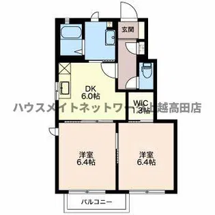 フィオーレ大潟II【1階】の間取り