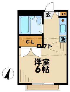 レジデンス多摩E【1階】の間取り