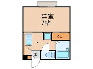 フジハイツ7号館【1階】の間取り