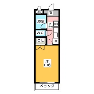 レインボーアカオハイツ【2階】の間取り