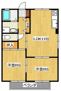 サフラン宝 A棟【2階】の間取り