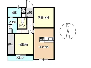 産恵不動産ビル行幸田【2階】の間取り