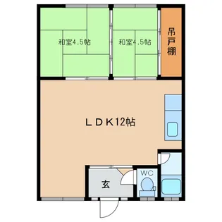 高穂マンション【2階】の間取り