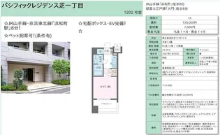 パシフィックレジデンス芝一丁目【12階】の間取り