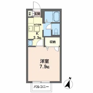 フォンティーヌ・ディス【1階】の間取り