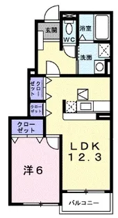 コニファーヒルI【1階】の間取り