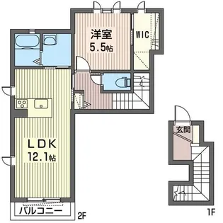 茨城県古河市下大野【アパート】の間取り