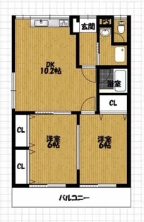 わかばハイツ【2階】の間取り