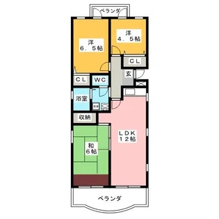 山辺第7マンション【3階】の間取り