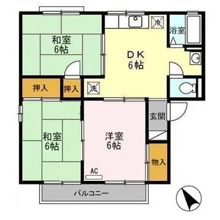 メゾン鳴神【2階】の間取り