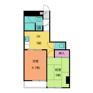 黄葉ビル銀杏町【1階】の間取り