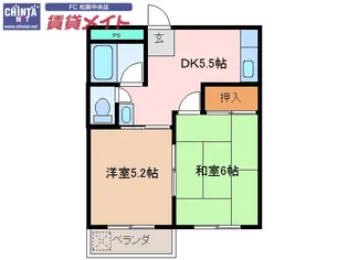 マンションシップ【1階】の間取り