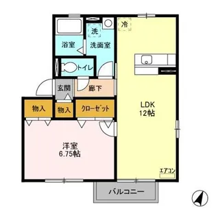 グロワール【1階】の間取り