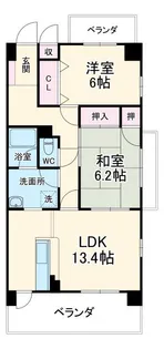 リベルテONE【5階】の間取り