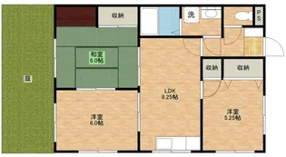 錦ハイツ【1階】の間取り