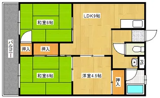 福岡県久留米市西町【マンション】の間取り
