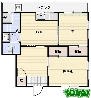 ぶるうぱいん【3階】の間取り