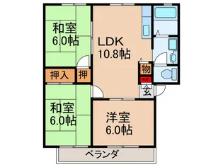シャトルVI【2階】の間取り