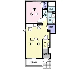 ソレアードツクダ【1階】の間取り