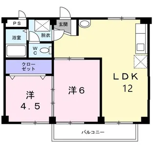 リプルスハイツ B棟【2階】の間取り