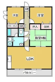 メゾンドールさくら【1階】の間取り