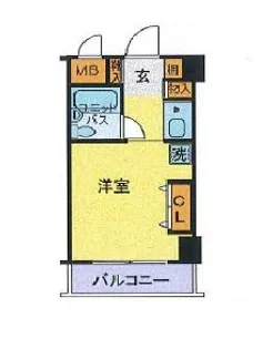 ホーユウコンフォルト岸谷【2階】の間取り