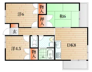 山口県下関市川中豊町1【マンション】の間取り