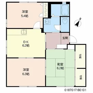 マイフローラ B棟【1階】の間取り