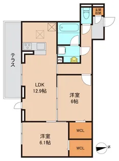千葉県流山市木1【アパート】の間取り