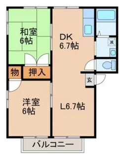 ウエストコーポ【1階】の間取り