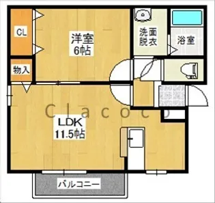 サンベリーハイツ【1階】の間取り