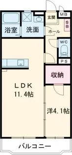 ルミエール白梅【3階】の間取り