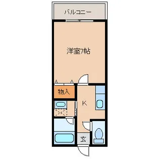 1Kの間取り画像