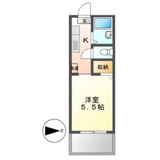 ダンケ タカミヤII【1階】の間取り