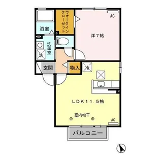 フラワーレジデンス鈴木 (10)拾番館【1階】の間取り