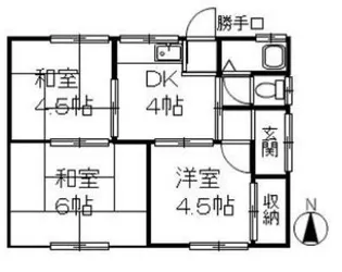 岡山県倉敷市中島【一戸建】の間取り