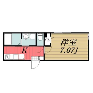 千葉県千葉市花見川区検見川町5【アパート】の間取り