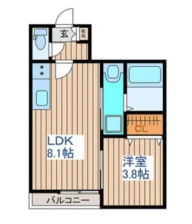 グランクレストB棟【1階】の間取り