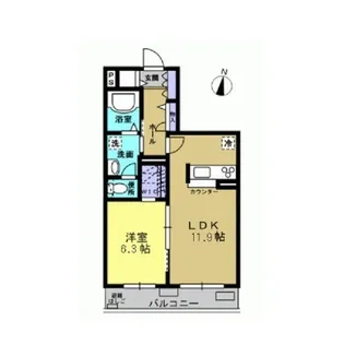 ルミナスガーデンB【3階】の間取り