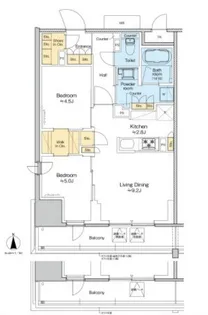 プラウドフラット四谷三丁目【12階】の間取り